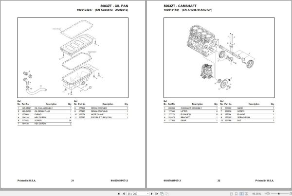 Mustang Compact Excavator 5003ZT Parts Manual 918079H 1