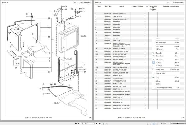 Mustang Compact Excavator 800Z Parts Manual 50940084B 1 1
