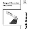 Mustang Compact Excavator Attachments Parts Manual