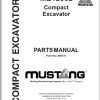 Mustang Compact Excavator ME12002 Parts Manual