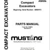 Mustang Compact Excavator ME8002 Parts Manual 918053B