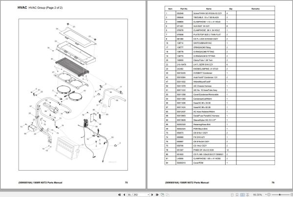 Mustang Compact Skid Loader 1500R NXT2 Parts Manual 50950516A 1