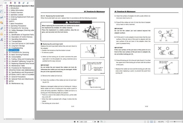 Mustang Excavator 170Z Operator Manual 50940104A 1