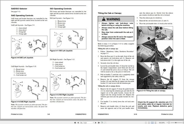 Mustang Excavator 3803ZT Operator Manual 918206E 1