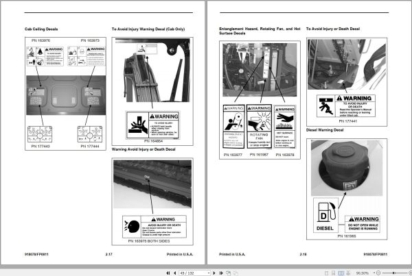 Mustang Excavator 5003ZT 6003 Operator Manual 918078F 1