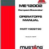 Mustang Excavator ME12002 Operator Manual 909730B