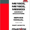 Mustang Excavator ME1503 ME1903 ME2203 Service Manual 918174A