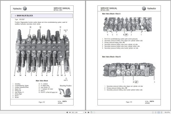 Mustang Excavator ME1503 ME1903 ME2203 Service Manual 918174A 1