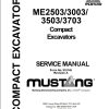 Mustang Excavator ME2503 ME3003 ME3503 ME3703 Service Manual 918149A