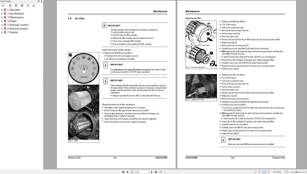 Mustang Excavator ME3803ZT Service Manual 918207A 1