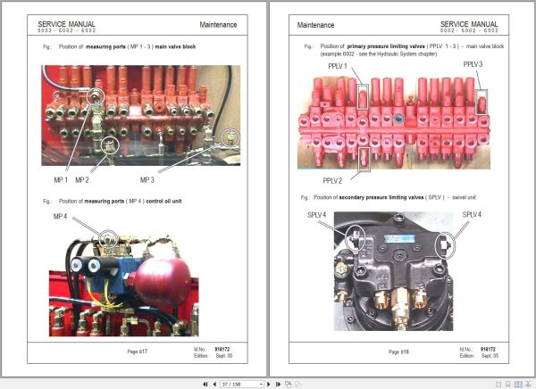 Mustang Excavator ME5002 ME6002 ME6502 Service Manual 918172A 1