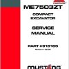 Mustang Excavator ME7503ZT Service Manual 918165A