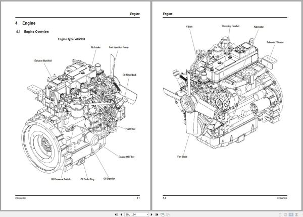 Mustang Excavator ME7503ZT Service Manual 918165A 1