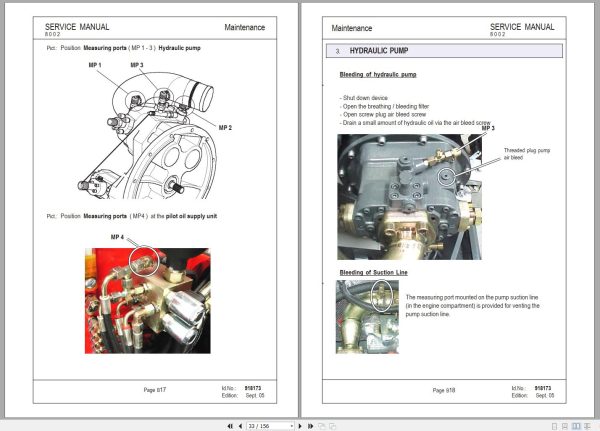 Mustang Excavator ME8002 Service Manual 918173A 1