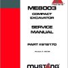 Mustang Excavator ME8003 Service Manual 918170A