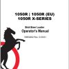 Mustang Skid Steer Loader 1050R Operator Manual 50950262G