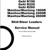 Mustang Skid Steer Loader 1900R 2200R 2600R Service Manual 50950134D