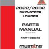 Mustang Skid Steer Loader 2022 2032 Parts Manual 908270D