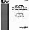 Mustang Skid Steer Loader 2040 Parts Manual 015 10968