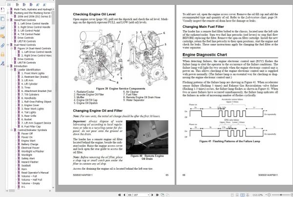 Mustang Skid Steer Loader 2056 Series II Operator Manual 50950014A 1