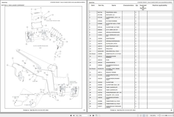 Mustang Skid Steer Loader 2056 Series II Parts Manual 50950013 1
