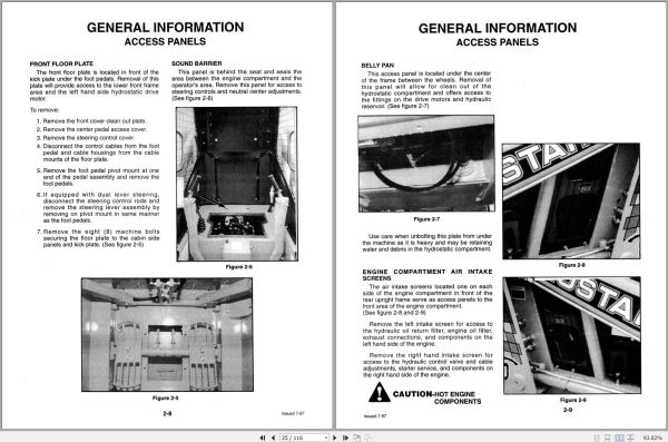 Mustang Skid Steer Loader 2060 2070 Service Manual 001 69975 1