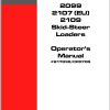 Mustang Skid Steer Loader 2099 2107 2109 Operator Manual 917035C