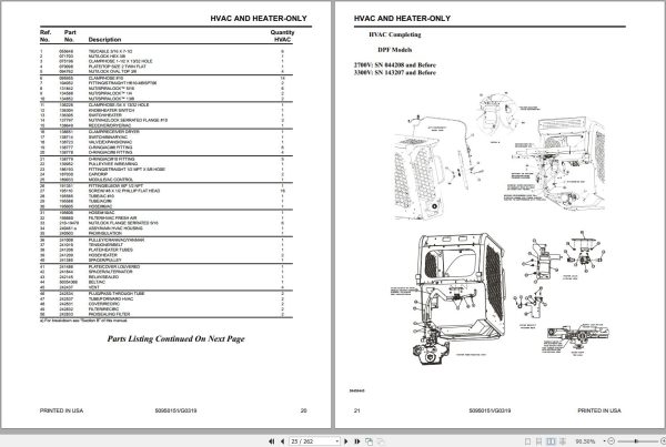 Mustang Skid Steer Loader 2700V NXT2 3300V NXT2 Parts Manual 50950151G 1
