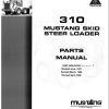 Mustang Skid Steer Loader 310 Parts Manual 000 32768B