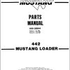 Mustang Skid Steer Loader 442 Parts Manual 000 28844C