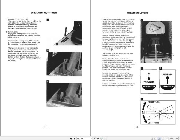 Mustang Skid Steer Loader 900E Operator Manual 000 13956 1