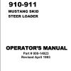 Mustang Skid Steer Loader 910 911 Operator Manual 000 14923B