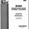 Mustang Skid Steer Loader 930 Parts Manual 000 67886B