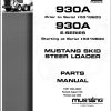 Mustang Skid Steer Loader 930AE 930A Parts Manual 000 48895B