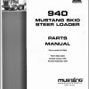 Mustang Skid Steer Loader 940 Parts Manual 000 34884B