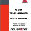Mustang Telehandler 638 Parts Manual 913208B