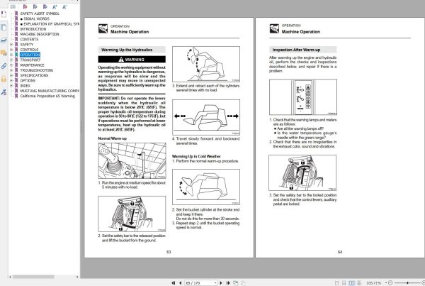 Mustang Track Loader MTL16 MTL20 MTL25 Operator Manual 908306H 1