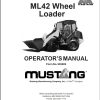 Mustang Wheel Loader ML42 Operator Manual 909889A
