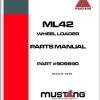 Mustang Wheel Loader ML42 Parts Manual 909890B