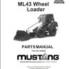 Mustang Wheel Loader ML43 Parts Manual 909892