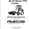 Mustang Wheel Loader ML52 Operator Manual 909893A