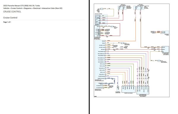 Porsche Macan GTS 2023 95B V6 2.9L Turbo Electrical Wiring Diagram 2