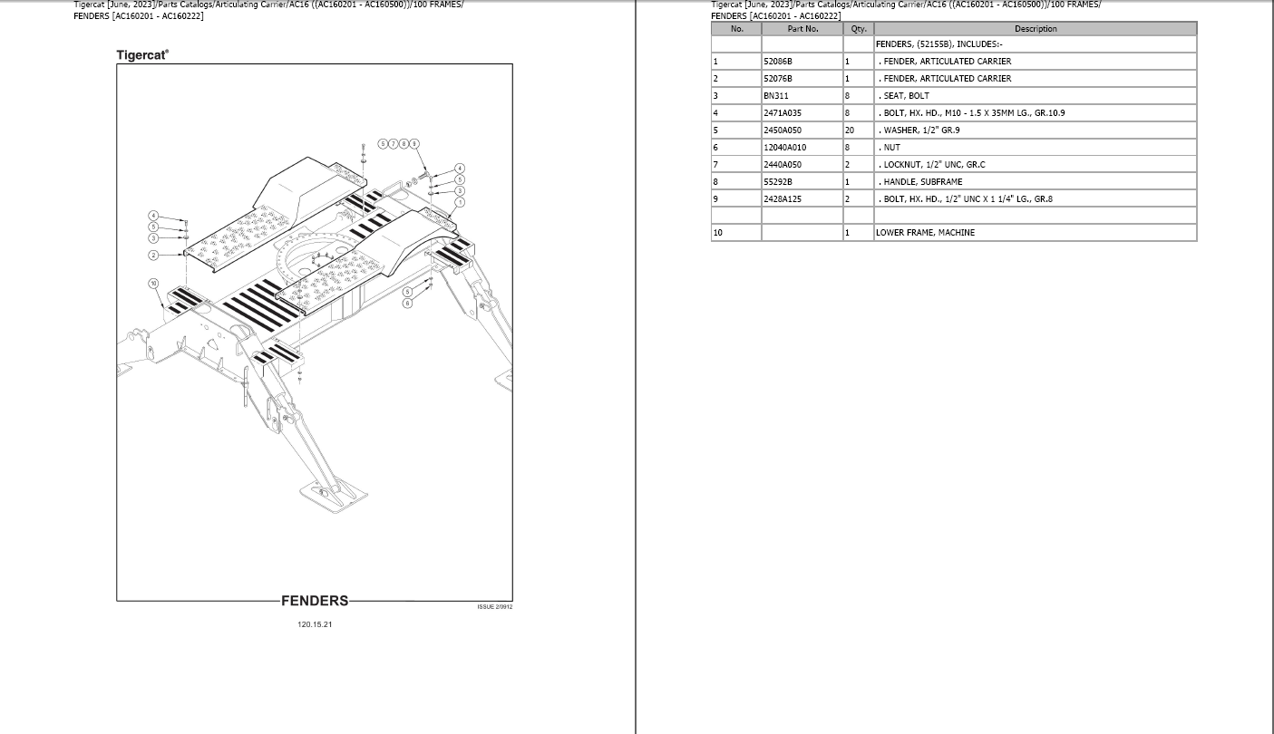 REQUEST Tigercat Machinery Spare Parts Catalog PDF 3