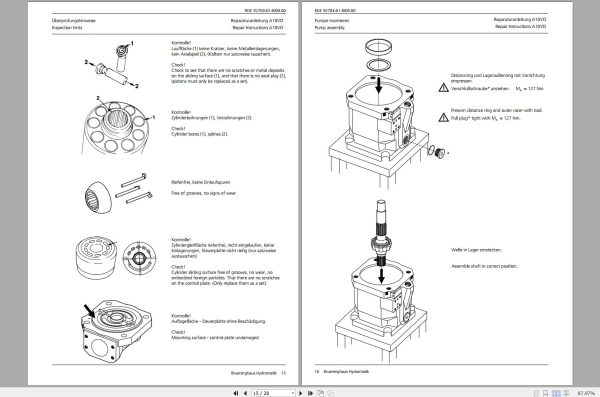 Rexroth Load Sensing Gear Pump A10VO Service Manual 915171 1