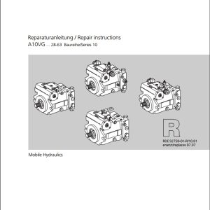Rexroth Pump A10VG Pump Service Manual 915170