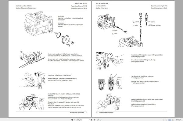 Rexroth Pump A10VG Pump Service Manual 915170 1