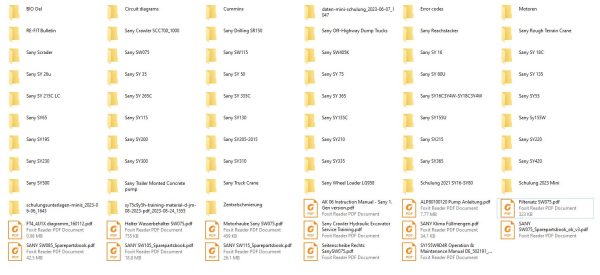 SANY Machinery 4.0 GB Operation Maintenance Manual Part Manual Schematic Shop Manual 1