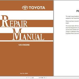 Toyota Engine 1ZS Repair Manual