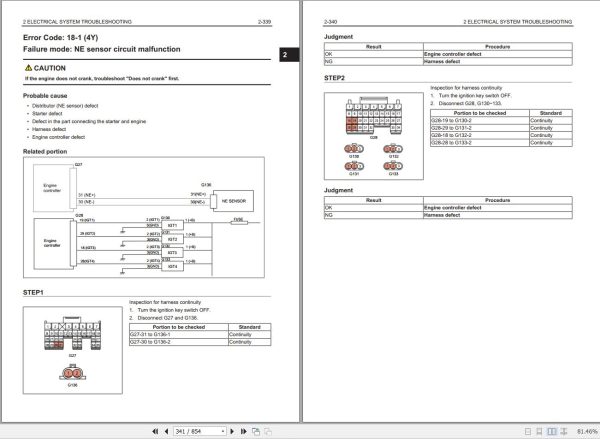 Toyota Forklift 8FGF15 to 8FDJF35 Repair Manual CE131 2