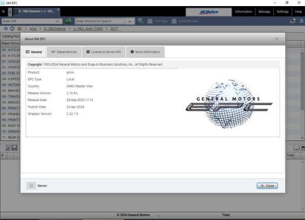 VMW GMIO EPC 05.2024 Spare Parts Catalog VMWare 1